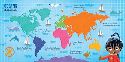 My First 100 Ocean Words in English and Spanish- Lil' Libros