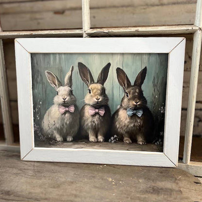 THREE BOW BUNNIES