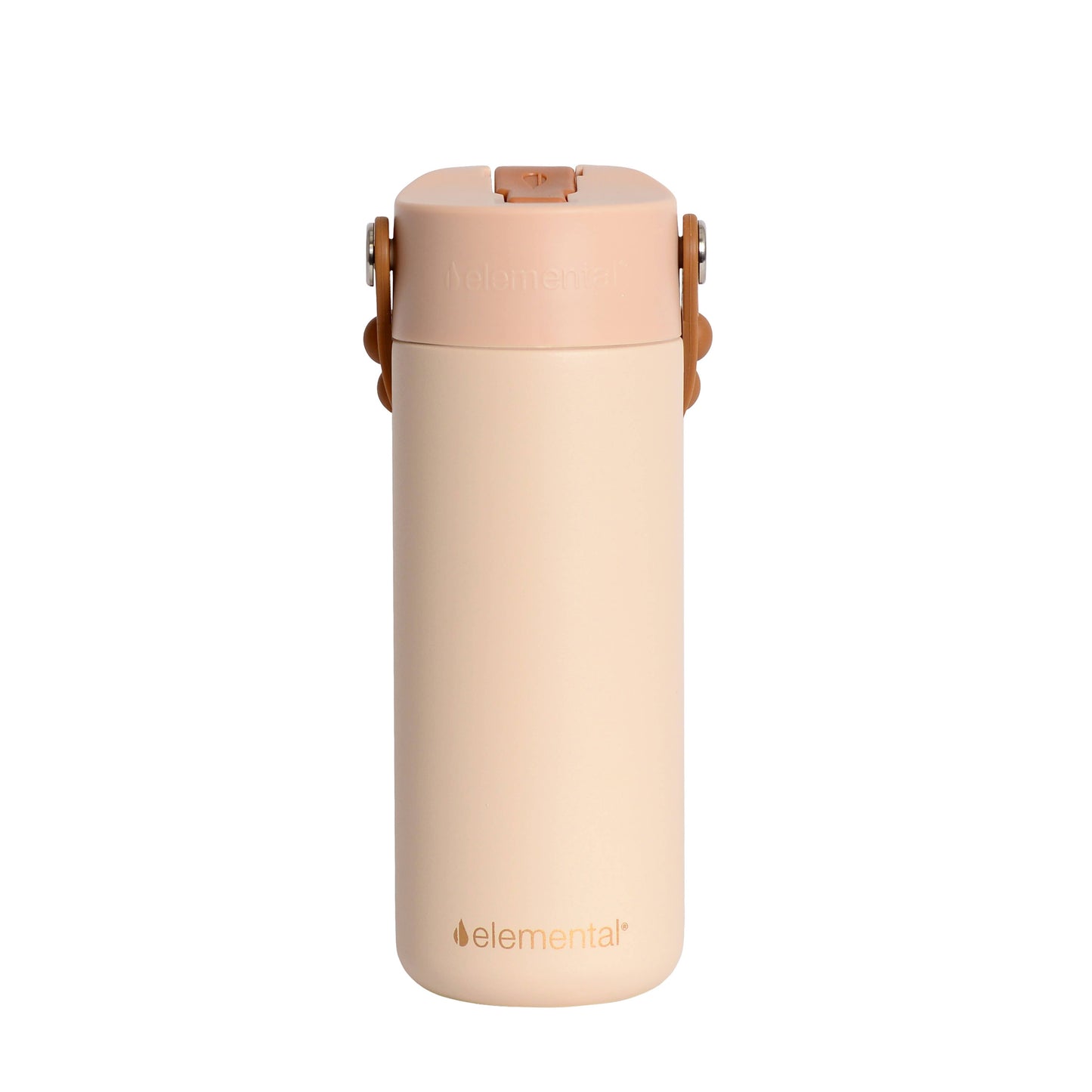 Fidget Handle Kids Stainless Bottle 18oz Beige