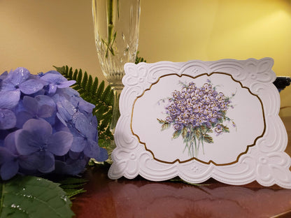 Violets Boxed Portfolio Note Card