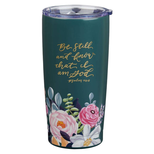 Tumbler SS Blue Be Still Ps. 46:10