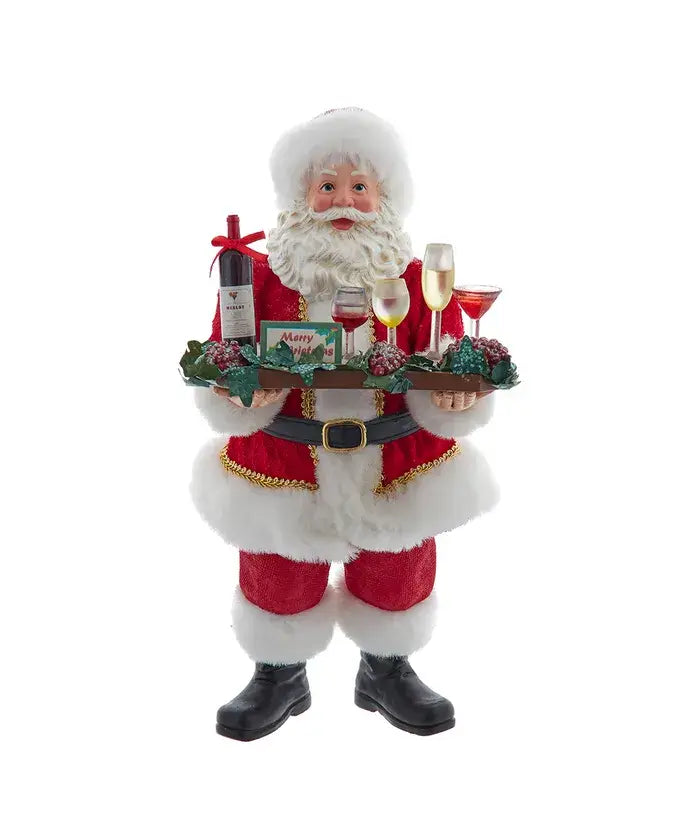 Kurt S. Adler, Inc. - 10.5" Fabriche Wine Santa