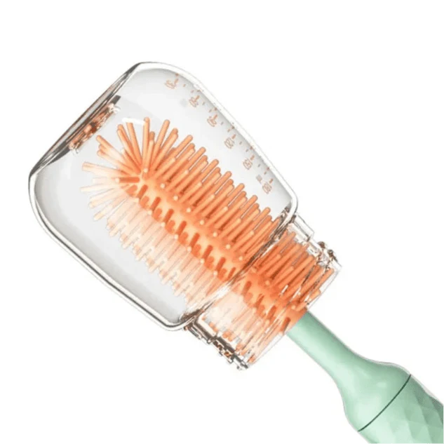 Electric Baby Bottle Brush _ 360° Rotating Cleaner Set: Green