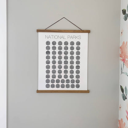 Magnetic Teak Wood Hanging Frame-17"