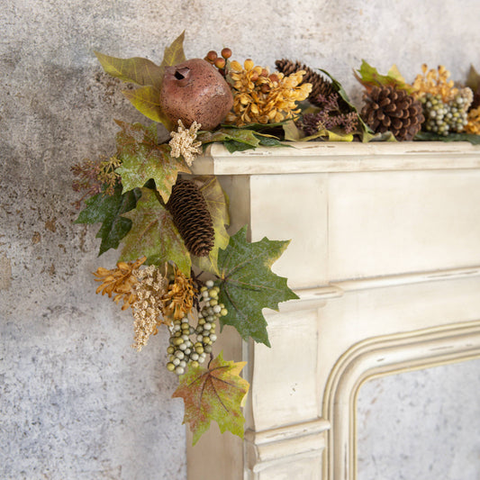 6' POMEGRANATE & BROWN BERRY GARLAND