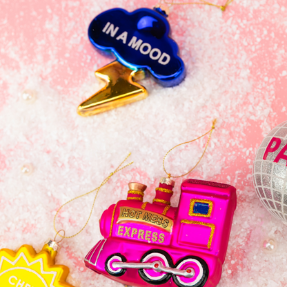 Chez Gagné - Hot Mess Express - Locomotive Train - Glass Blown Holiday Ornament
