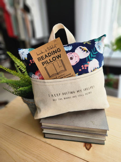 Reading Pillow- Books, Humor, Floral