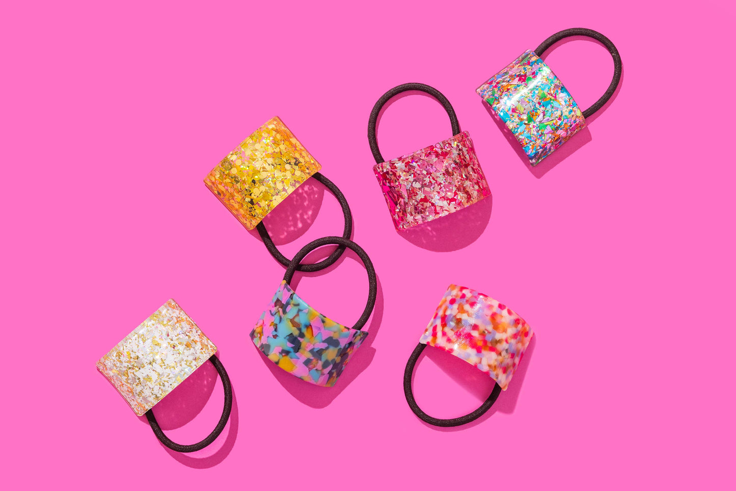 Hair Cuff Ponytail Holder - Colorful Confetti