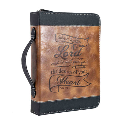 Divinity Boutique - Bible Cover: Brown & Black Take Delight