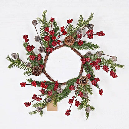 Wreath-Mix Pines w. Red Pepperberry