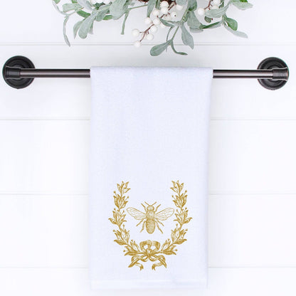 Gold Bee & Crest, French Inspired Luxury Towels, 3 Sizes