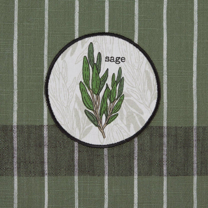 Herb Garden Embellished Dishtowel