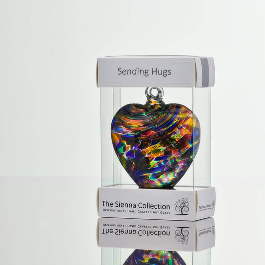 8cm Friendship Heart - Sending Hugs - Multicoloured