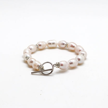 Bracelet Toggle Freshwater Pearls(10mm)w/Sterling Silver