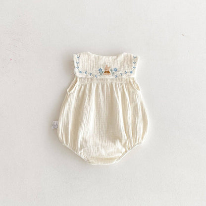 Baby Girl Sleeveless Flowers Bodysuit
