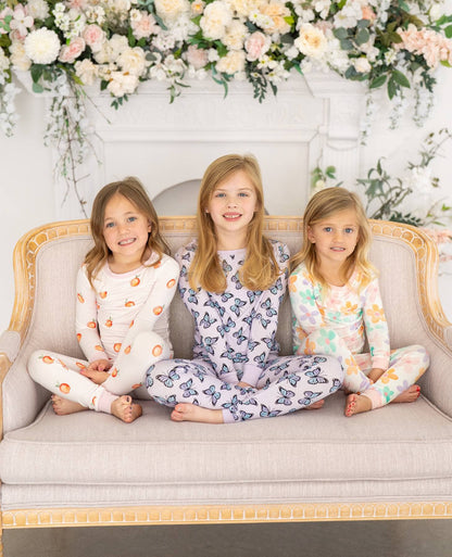 Boosh Baby - Purple Butterflies | Two-Piece Kids Bamboo Pajama Set