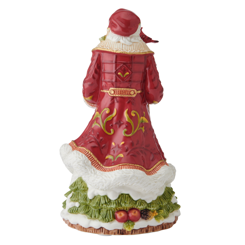Fitz & Floyd Poinsettia Hldy Musical Santa Giftbox