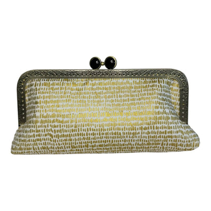 Cell Phone Clutch Metallic Gold on Cream