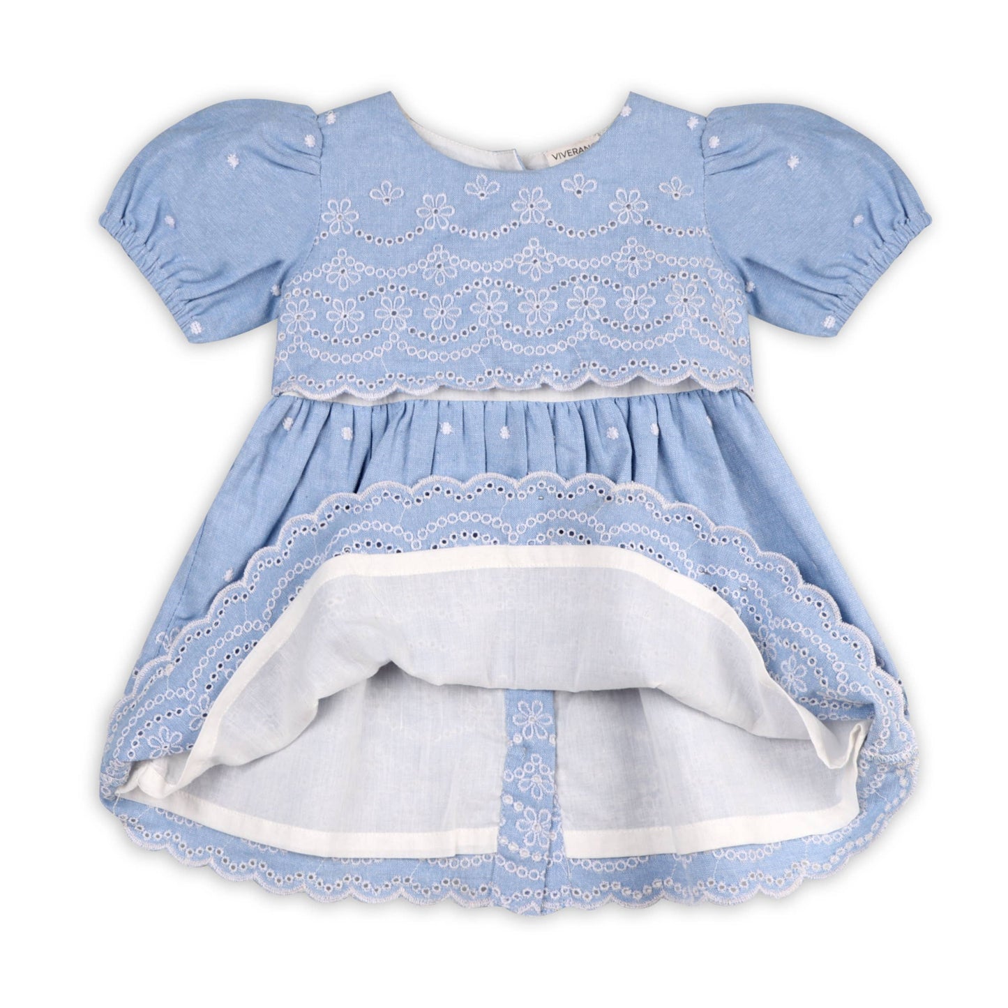 Viverano Organics - Isla Chambray Baby Dress + Bloomer (Organic Cotton)