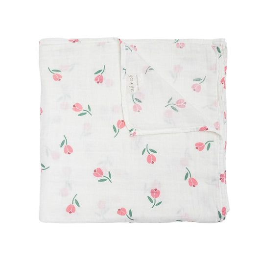 Bamboo Muslin Swaddle Blanket Tulip