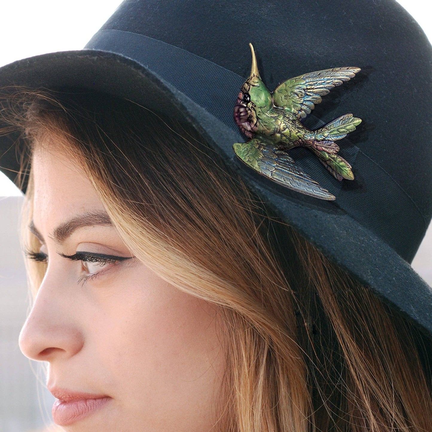 Hummingbird Brooch Pin