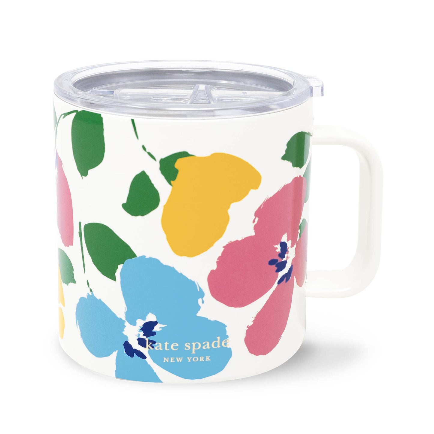 Kate Spade New York Stainless Steel Coffee Mug, Painterly Bouquet