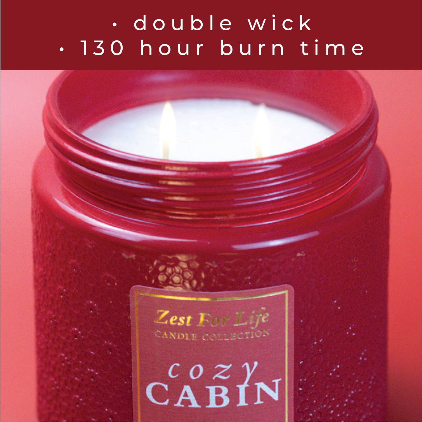 Cozy Cabin – 28oz Zest For Life Luxury Candle
