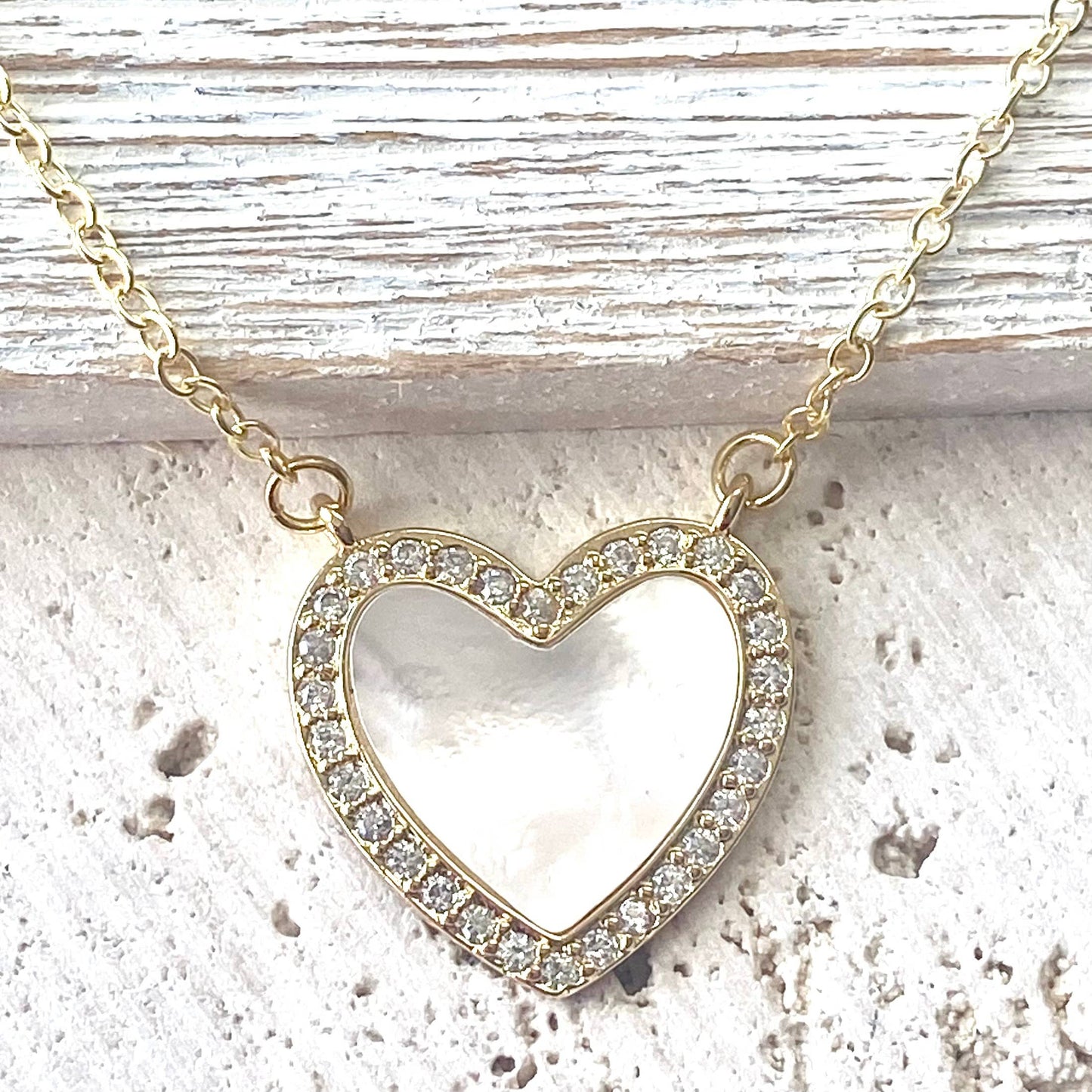Pearl heart shell Necklace