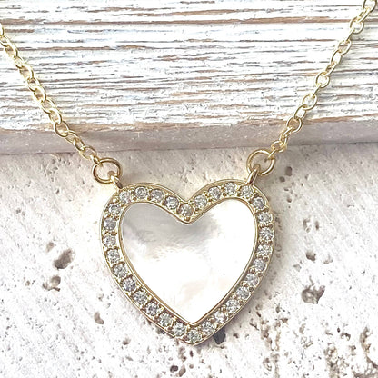 Pearl heart shell Necklace