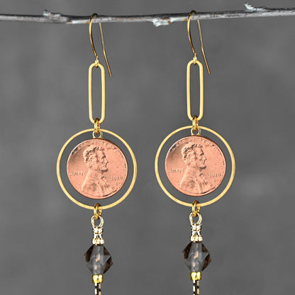 A Lucky Penny For Your Thoughts Earrings