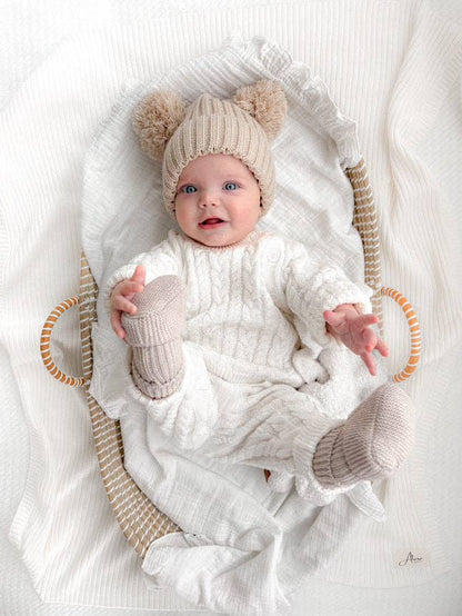 Heritage Cable Knit Set | Ivory