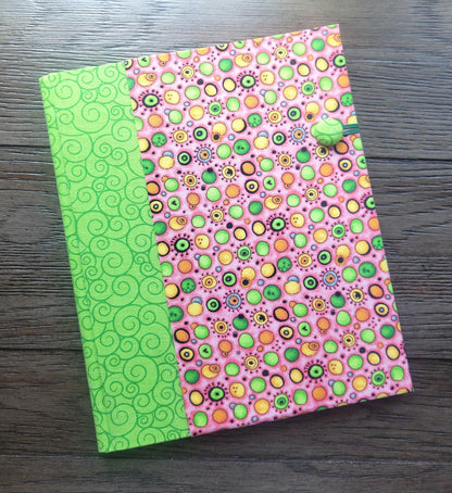 Fabric Covered Hardcover Notebook Composition Book Cover - Googly Eyes