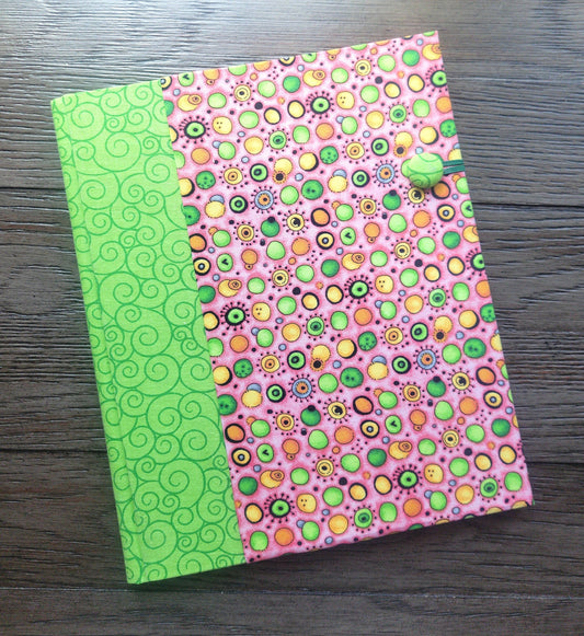 Fabric Covered Hardcover Notebook Composition Book Cover - Googly Eyes