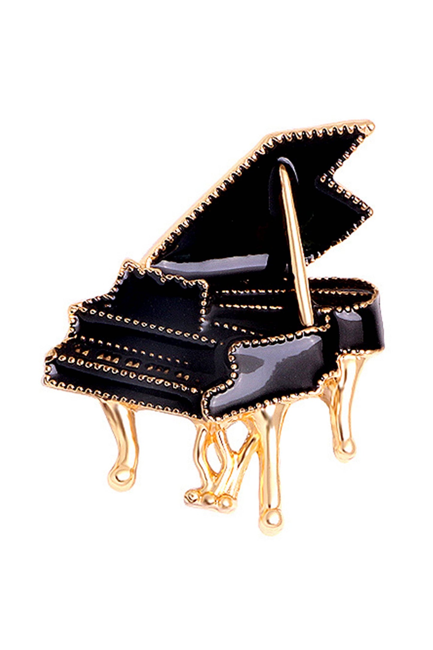 Piano Alloy Brooch : Black
