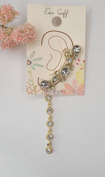 EAR CUFF WITH BAK DROP DANGLE EARRING..