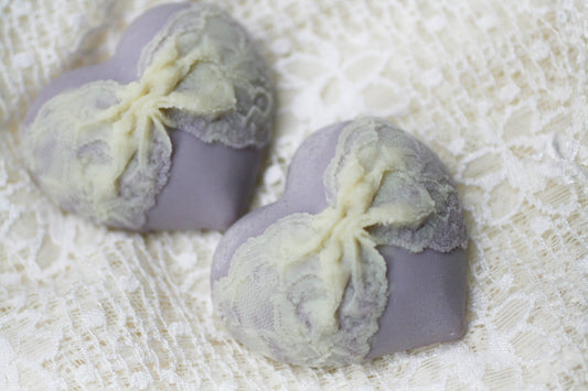 Valentine's Purple Lace Heart Soap (Lavender Breeze) 2.5oz