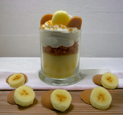 Wax and Wix Bakery® - Banana Pudding Candle. 13 oz. Large Soy Dessert Candle