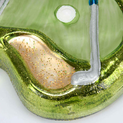 Putting Green Glass Xmas Orn