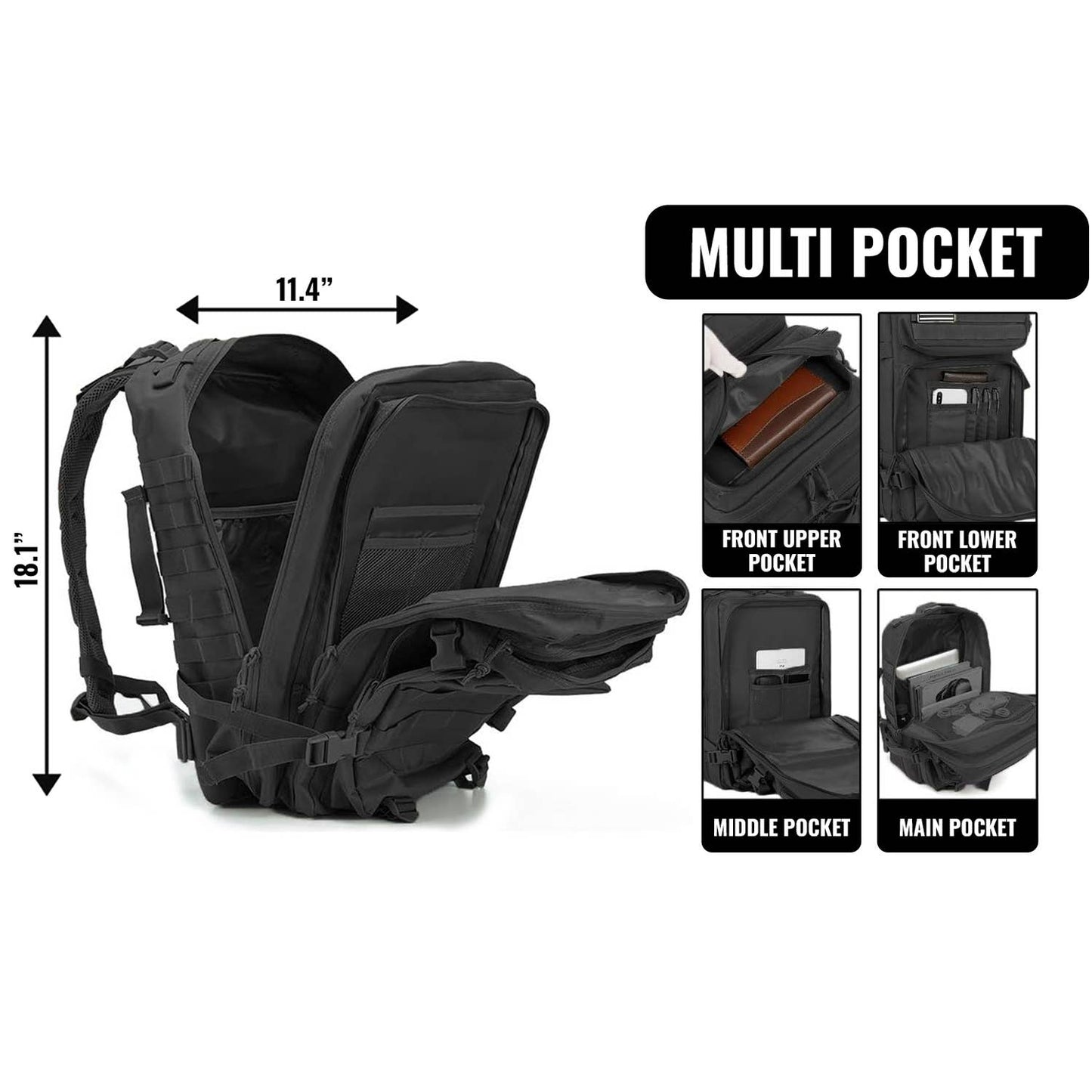 The American Gift Company (TAGCO) - Mochila táctica militar grande