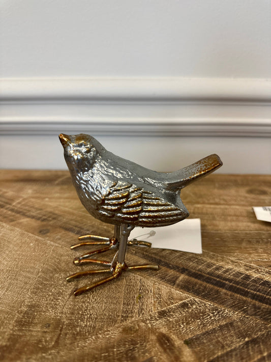 Mesa para pájaros decorativa de hierro fundido