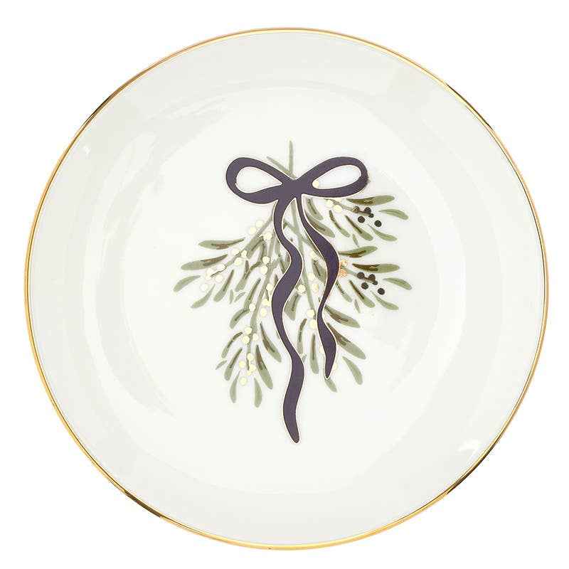 Ceramic Appetizer Plates - Lilac Bow