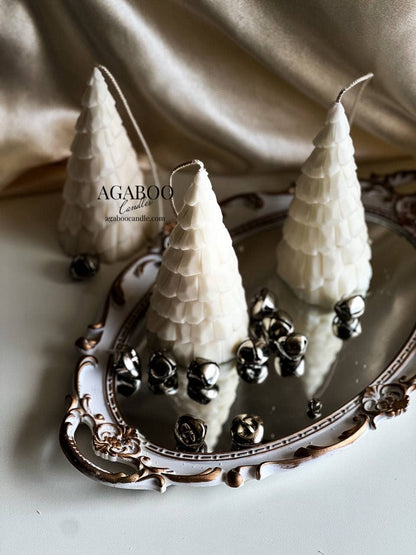 Large Christmas Tree Candle 7x3in