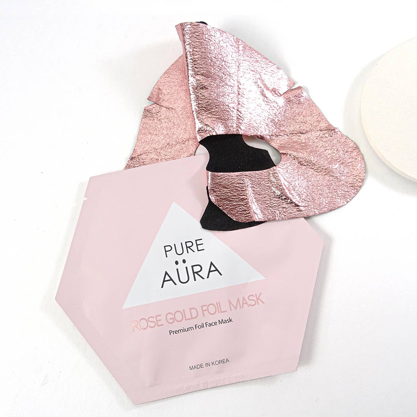 Mascarilla facial de lujo con lámina metálica de oro rosa (paquete de 4)