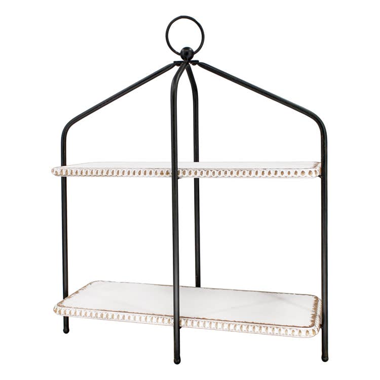 Black Framed Double Table Shelf