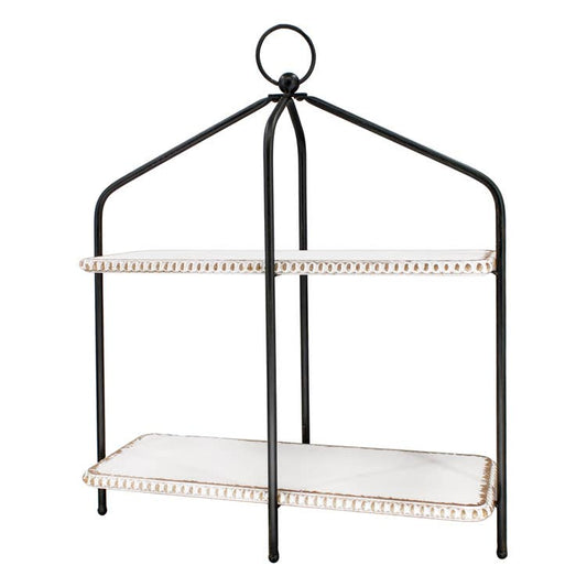 Black Framed Double Table Shelf