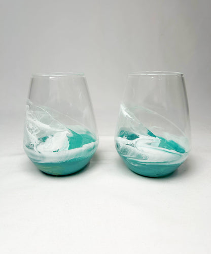 Resin Accented Wine and Entertaining Glasses Set - 2