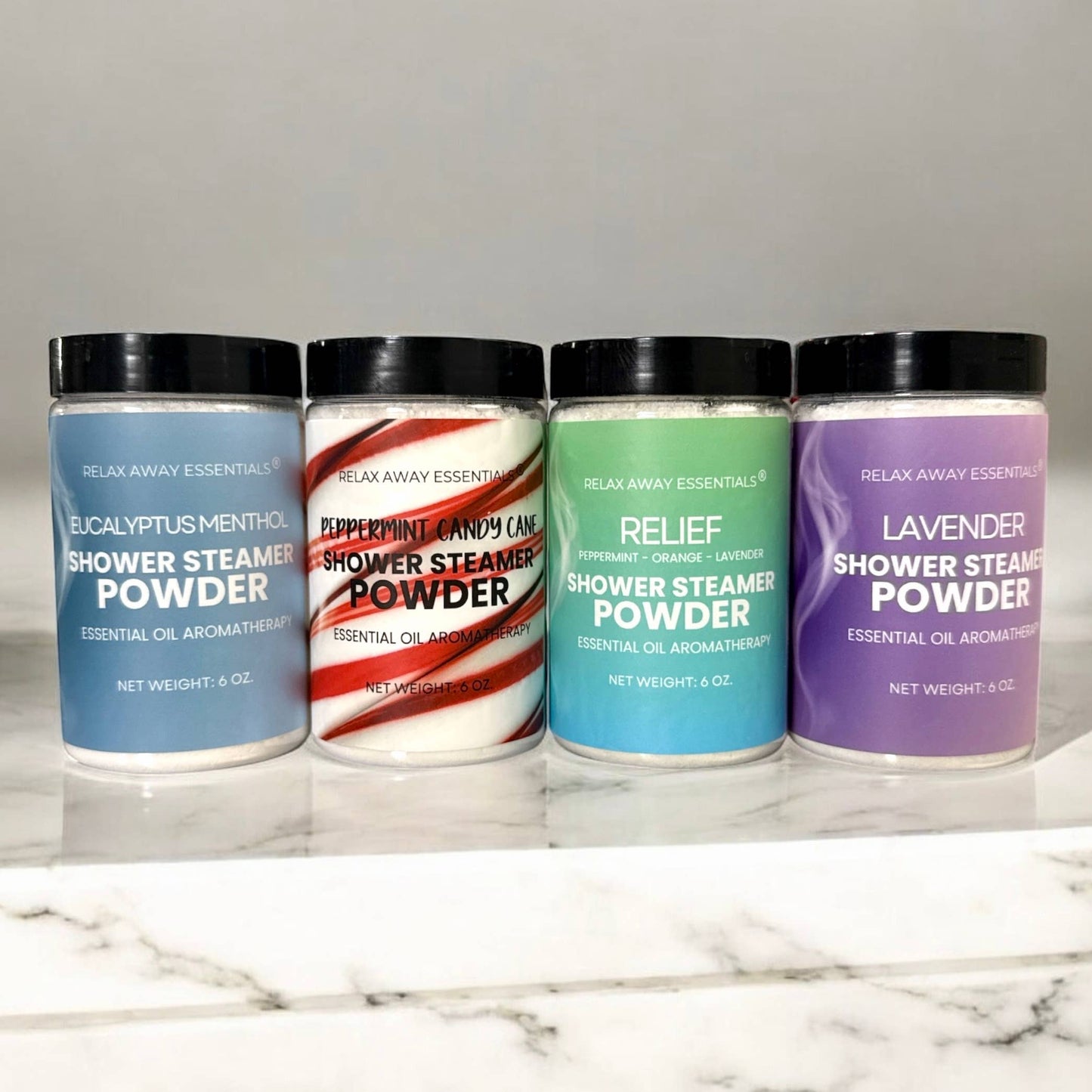 Relax Away Essentials - Shower Steamer Powder - 6 oz  - Made in USA