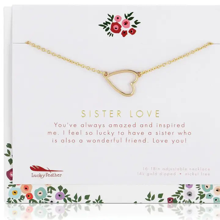 Friend/Family Necklace + Card/Env - Sister Love