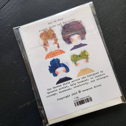Garden Girls- packaged notecard set of 4