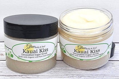 Exfoliante de azúcar, exfoliante emulsionado Kauai Kiss
